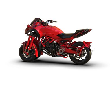 Arka planda süper motor izole edilmiş. 3d görüntüleme - illüstrasyon