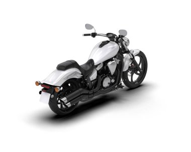 Motosiklet arka planda izole edilmiş. 3d görüntüleme - illüstrasyon