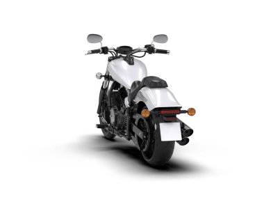 Motosiklet arka planda izole edilmiş. 3d görüntüleme - illüstrasyon