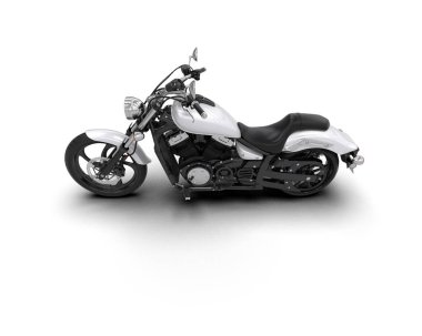 Motosiklet arka planda izole edilmiş. 3d görüntüleme - illüstrasyon