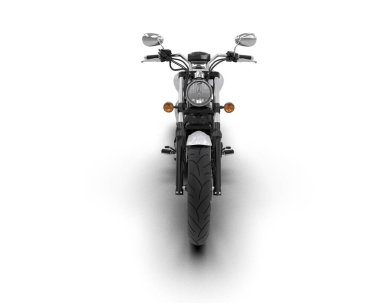 Motosiklet arka planda izole edilmiş. 3d görüntüleme - illüstrasyon