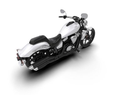 Motosiklet arka planda izole edilmiş. 3d görüntüleme - illüstrasyon