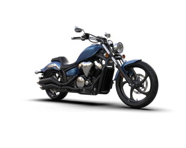 Motosiklet arka planda izole edilmiş. 3d görüntüleme - illüstrasyon