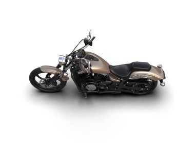 Motosiklet arka planda izole edilmiş. 3d görüntüleme - illüstrasyon