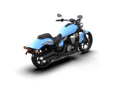 Motosiklet arka planda izole edilmiş. 3d görüntüleme - illüstrasyon