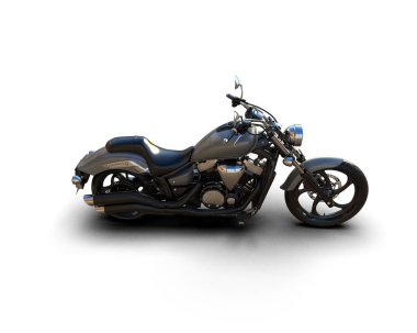 Motosiklet arka planda izole edilmiş. 3d görüntüleme - illüstrasyon