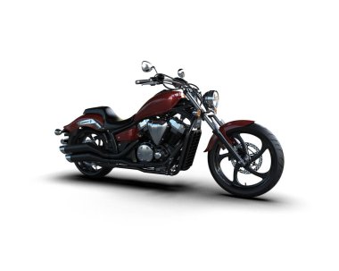 Motosiklet arka planda izole edilmiş. 3d görüntüleme - illüstrasyon