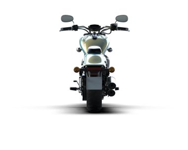 Motosiklet arka planda izole edilmiş. 3d görüntüleme - illüstrasyon