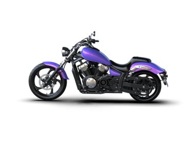 Motosiklet arka planda izole edilmiş. 3d görüntüleme - illüstrasyon