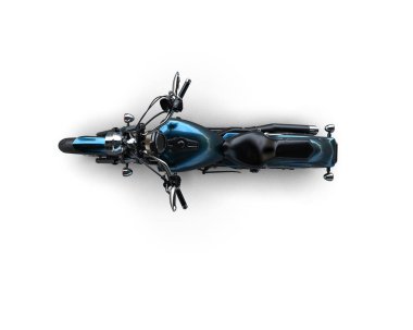 Motosiklet arka planda izole edilmiş. 3d görüntüleme - illüstrasyon