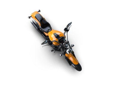 Motosiklet arka planda izole edilmiş. 3d görüntüleme - illüstrasyon