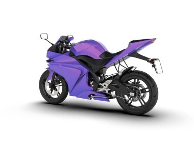 Motosiklet arka planda izole edilmiş. 3d görüntüleme - illüstrasyon