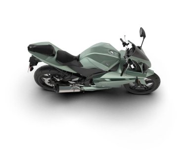 Motosiklet arka planda izole edilmiş. 3d görüntüleme - illüstrasyon