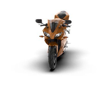 Motosiklet arka planda izole edilmiş. 3d görüntüleme - illüstrasyon