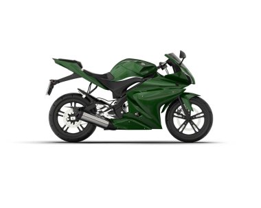 Motosiklet arka planda izole edilmiş. 3d görüntüleme - illüstrasyon