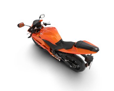 Motosiklet arka planda izole edilmiş. 3d görüntüleme - illüstrasyon