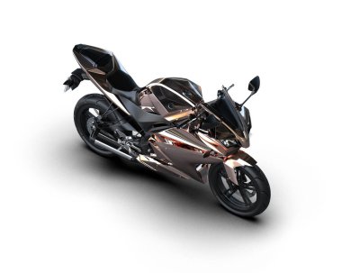 Motosiklet arka planda izole edilmiş. 3d görüntüleme - illüstrasyon