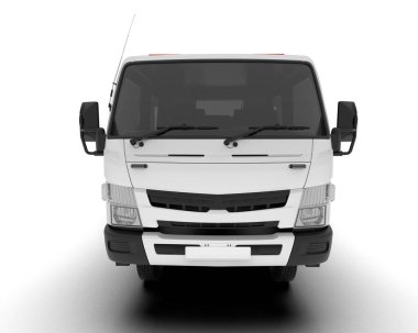 İtfaiye aracı arka planda izole edildi. 3d görüntüleme - illüstrasyon