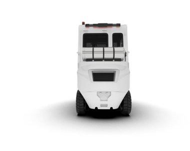 Çatal kaldırma arka planda izole edildi. 3d görüntüleme - illüstrasyon