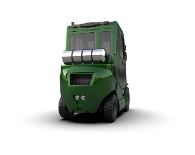 Çatal kaldırma arka planda izole edildi. 3d görüntüleme - illüstrasyon