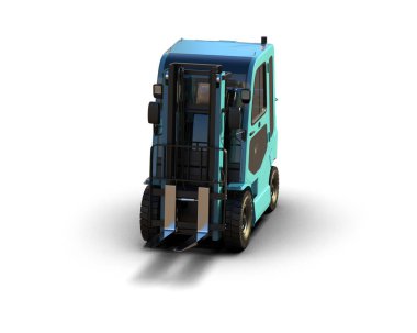 Çatal kaldırma arka planda izole edildi. 3d görüntüleme - illüstrasyon