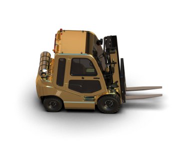 Çatal kaldırma arka planda izole edildi. 3d görüntüleme - illüstrasyon