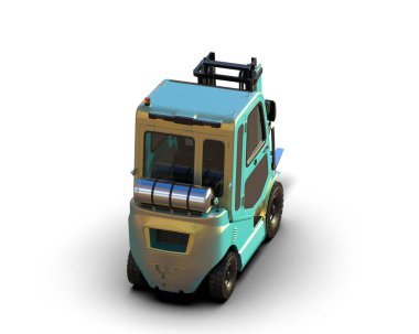 Çatal kaldırma arka planda izole edildi. 3d görüntüleme - illüstrasyon