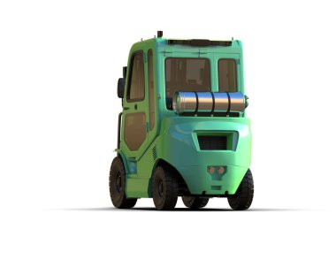 Çatal kaldırma arka planda izole edildi. 3d görüntüleme - illüstrasyon