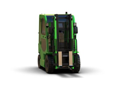 Çatal kaldırma arka planda izole edildi. 3d görüntüleme - illüstrasyon