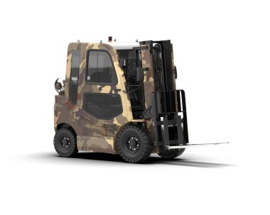 Çatal kaldırma arka planda izole edildi. 3d görüntüleme - illüstrasyon