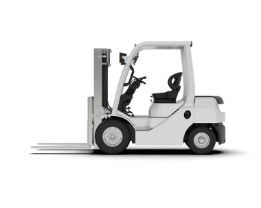 Çatal kaldırma arka planda izole edildi. 3d görüntüleme - illüstrasyon