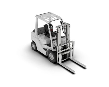 Çatal kaldırma arka planda izole edildi. 3d görüntüleme - illüstrasyon