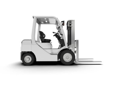 Çatal kaldırma arka planda izole edildi. 3d görüntüleme - illüstrasyon