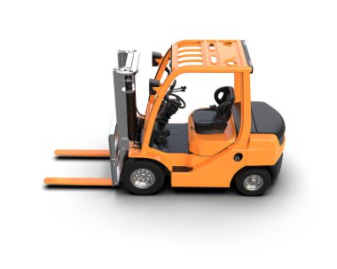 Çatal kaldırma arka planda izole edildi. 3d görüntüleme - illüstrasyon