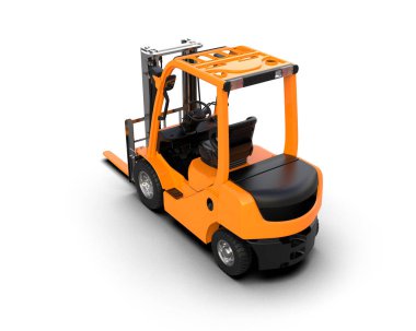 Çatal kaldırma arka planda izole edildi. 3d görüntüleme - illüstrasyon