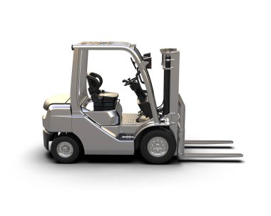 Çatal kaldırma arka planda izole edildi. 3d görüntüleme - illüstrasyon