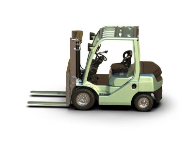 Çatal kaldırma arka planda izole edildi. 3d görüntüleme - illüstrasyon