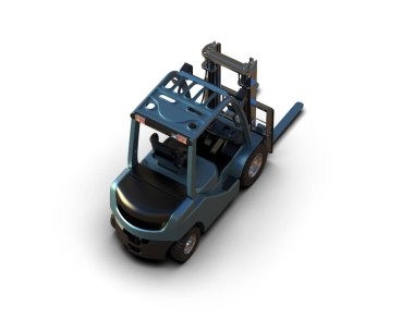 Çatal kaldırma arka planda izole edildi. 3d görüntüleme - illüstrasyon