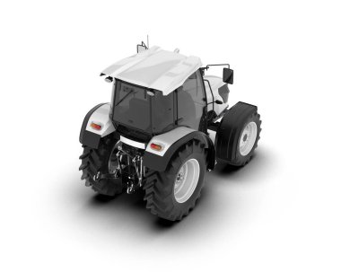 Tractor isolated on background. 3d rendering - illustration
