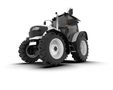 Tractor isolated on background. 3d rendering - illustration