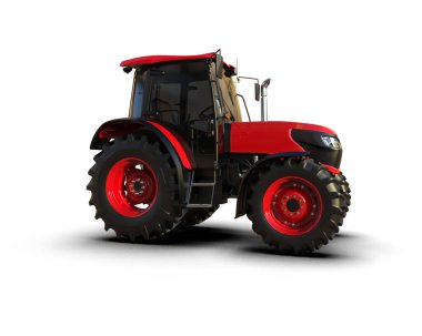 Tractor isolated on background. 3d rendering - illustration