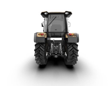 Tractor isolated on background. 3d rendering - illustration