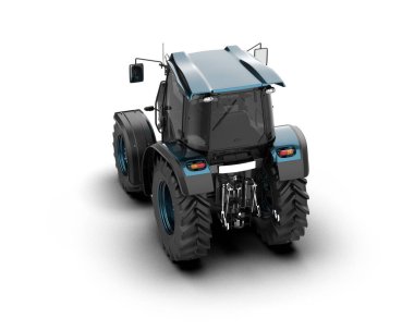 Tractor isolated on background. 3d rendering - illustration