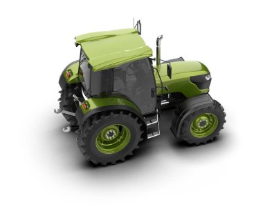 Tractor isolated on background. 3d rendering - illustration