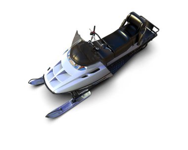 Kar aracı arka planda izole edildi. 3d görüntüleme - illüstrasyon