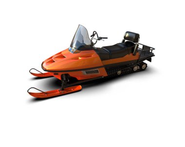 Kar aracı arka planda izole edildi. 3d görüntüleme - illüstrasyon