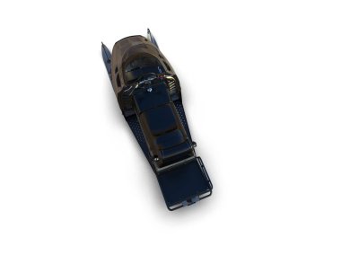 Kar aracı arka planda izole edildi. 3d görüntüleme - illüstrasyon