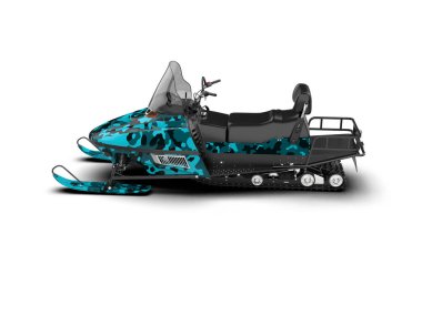 Kar aracı arka planda izole edildi. 3d görüntüleme - illüstrasyon