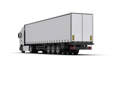 Kamyon arka planda izole edildi. 3d görüntüleme - illüstrasyon