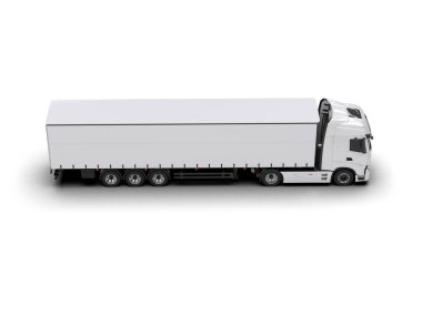 Kamyon arka planda izole edildi. 3d görüntüleme - illüstrasyon